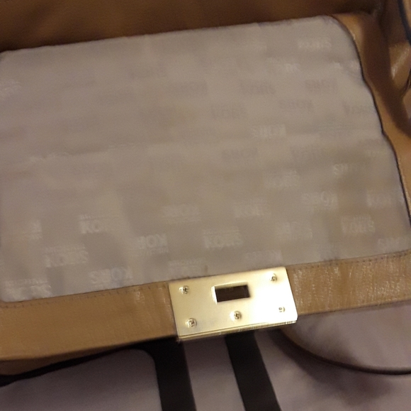 Michael Kors Pebble Leather Satchel Tan Handbag - Picture 15 of 16